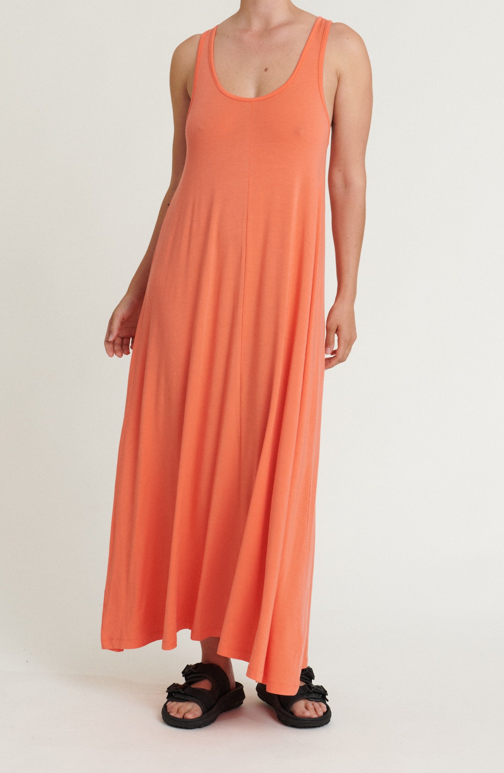 Basic Apparel Jo Long Tank Dress Dresses 349 Tomato